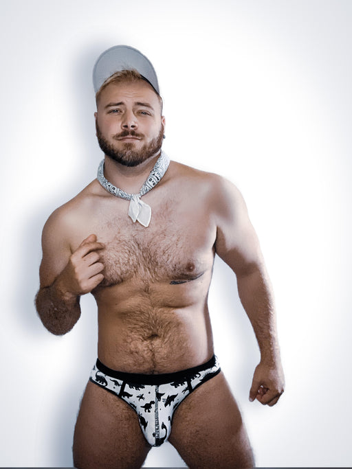bearded muscled blond kinky