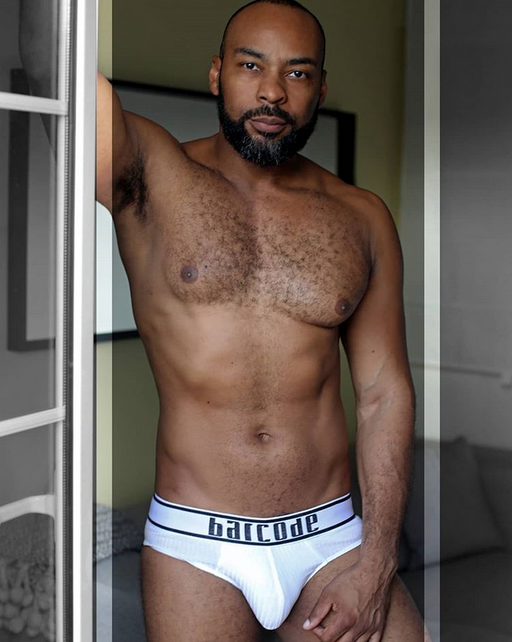 black muscle bear hairy balding bearded abs trainer