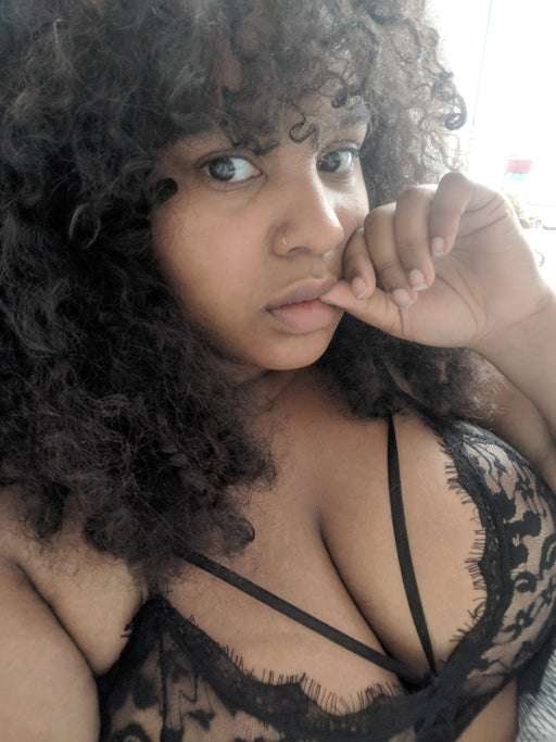 big breasts black curly hair fat